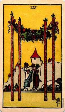 12月8日癸丑日のカード「ワンド4」正位置