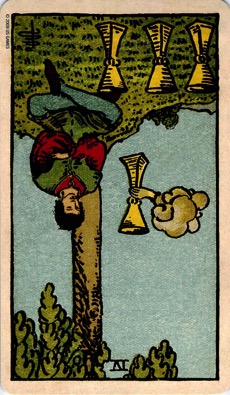 12月21日丙寅日のカード「カップ4」逆位置