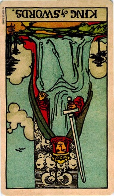 1月30日丙午日のカード「ソードキング」逆位置