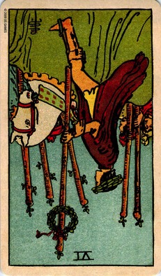 1月7日癸未日のカード「ワンド6」逆位置